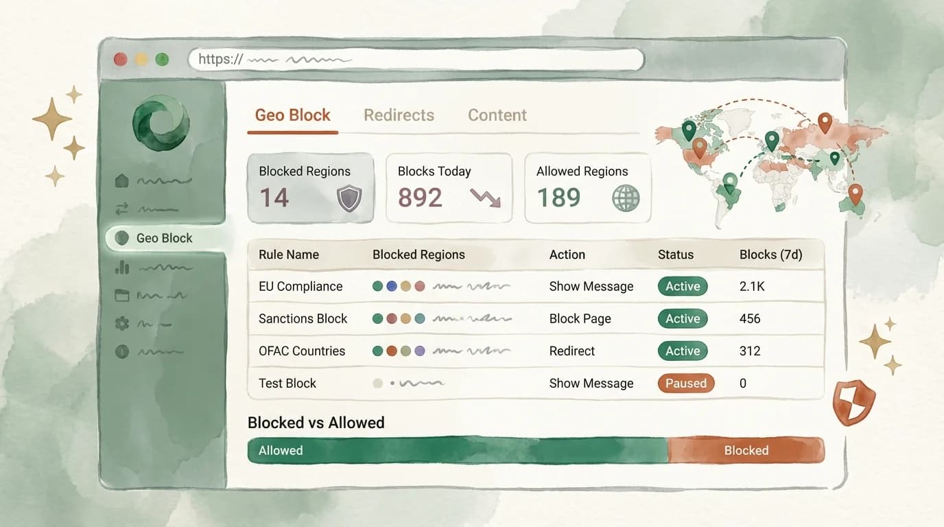The GeoBlock dashboard