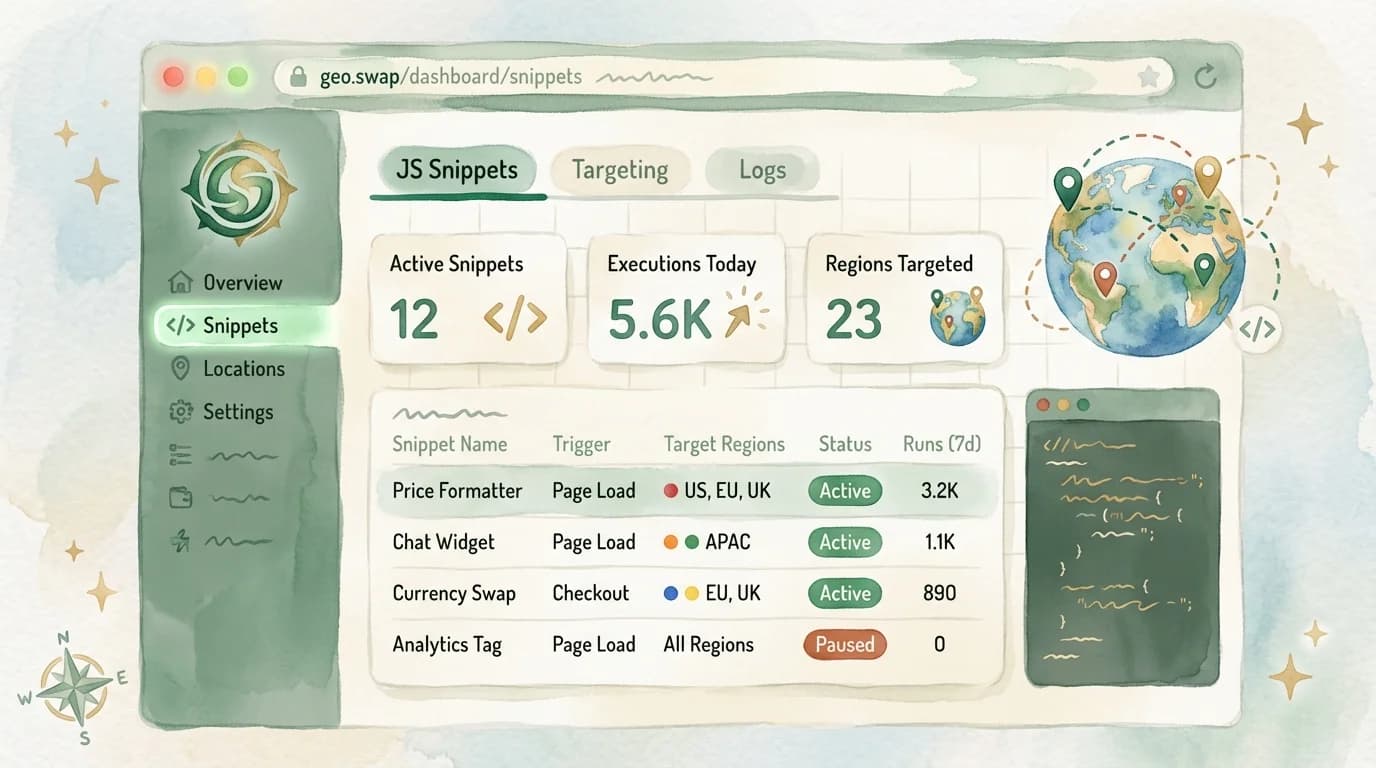 The GeoScript dashboard
